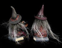 Hexen Schwestern Figuren mit Zauberbuch