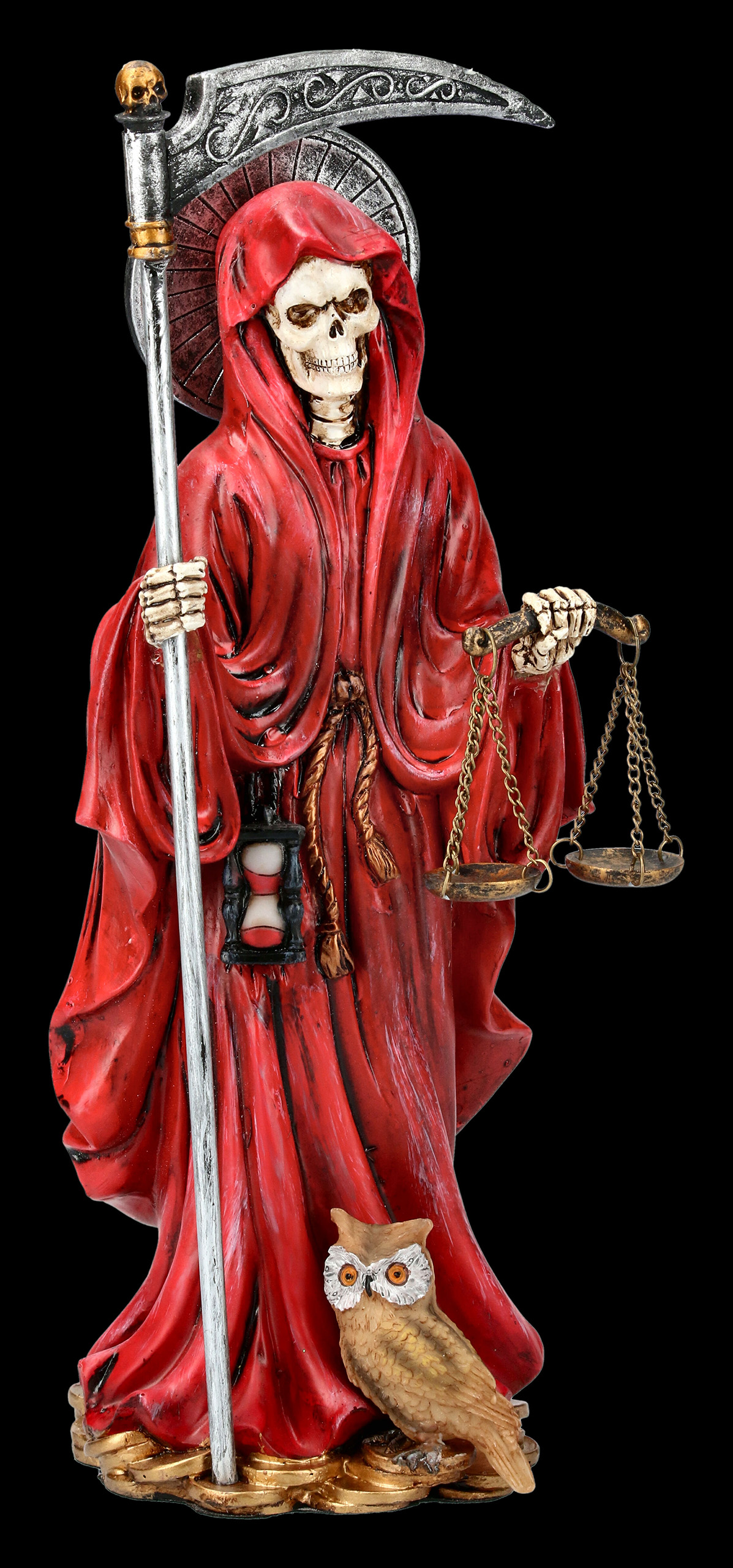 Reaper Figur mit Schwertflügeln Gothic Skelett Sensenmann Death by the Sword 