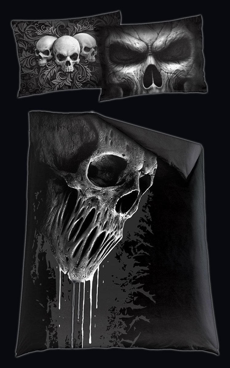 Skull Scroll - Single Duvet Cover with Pillow Case