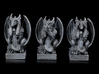 Three little Dragon Figurines - No Evil