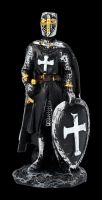 Knight Figurines - Crusader Set of 12 black 8 cm