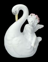 Angel Figurines - Cherubs on Swans Set of 2
