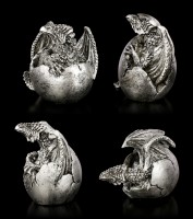 Dragon Baby Set of 4 - silver colored