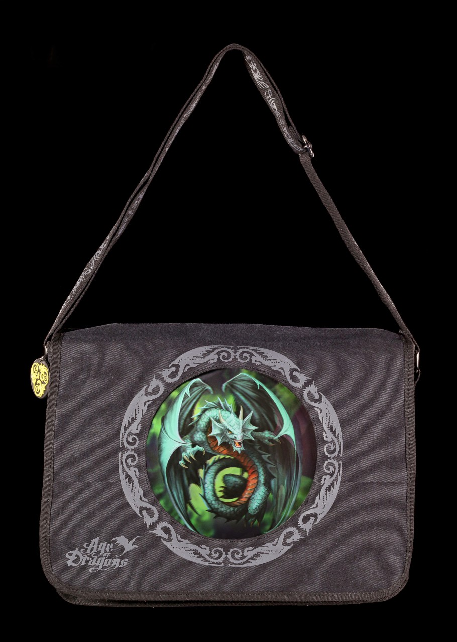 Messenger Bag with 3D Picture - Jade Emerald Dragon