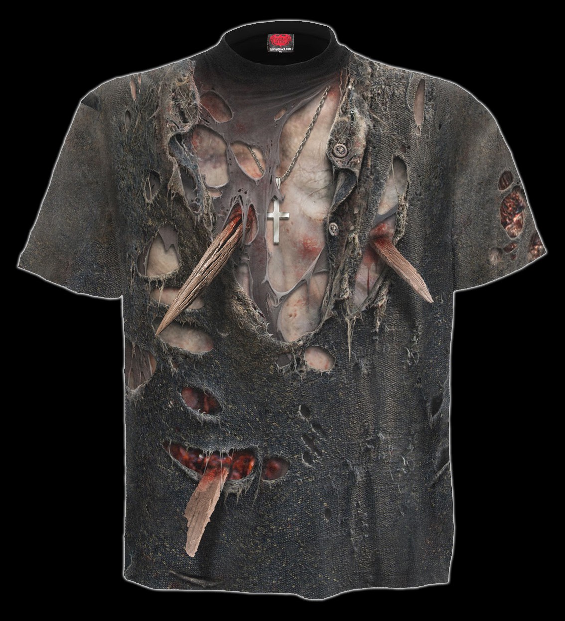 Spiral Horror T-Shirt - Zombie Wrap