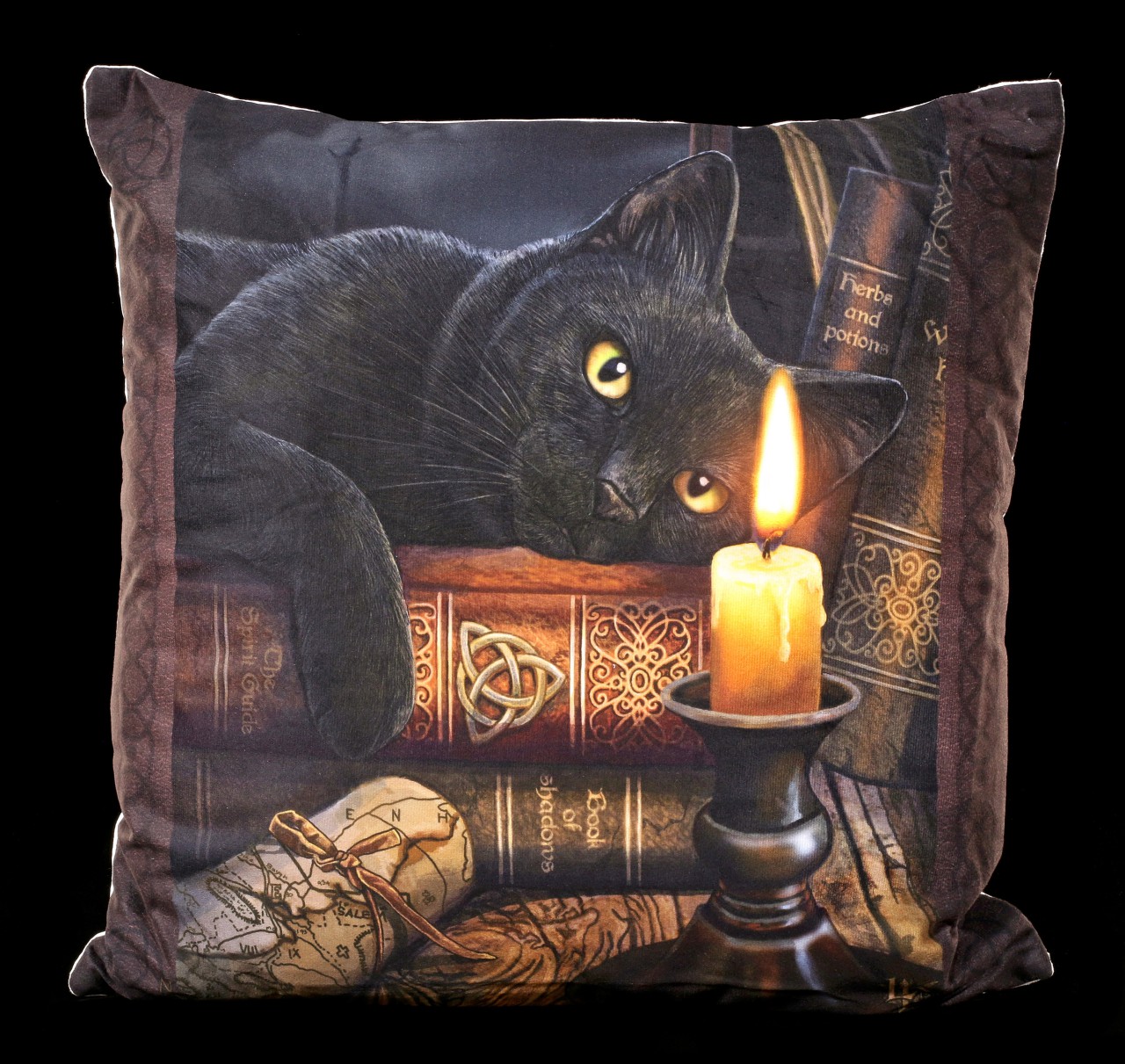LED Kissen mit Katze - Witching Hour