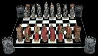 Schachspiel - König Artus und Drachen