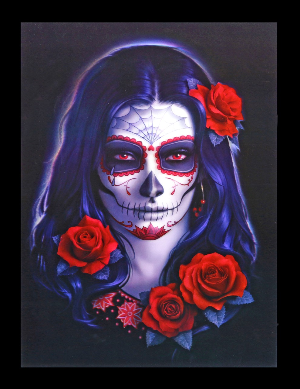 3D Picture Day of the Dead - Sugar Skull
