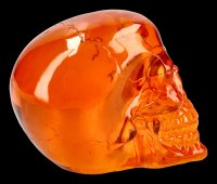 Skull - translucent orange
