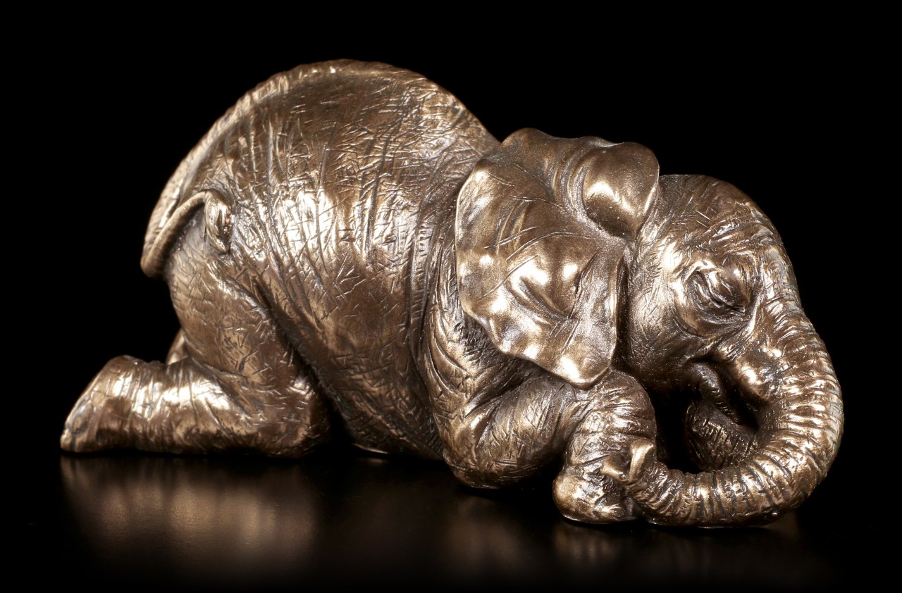 Small Elephant Figurine - Lying