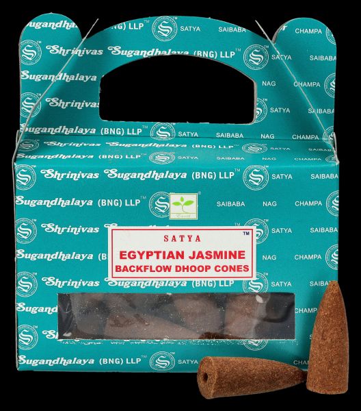 Backflow Incense Cones - Egyptian Jasmine by Satya