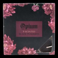 Black Tealights - 9 Pieces - Opium