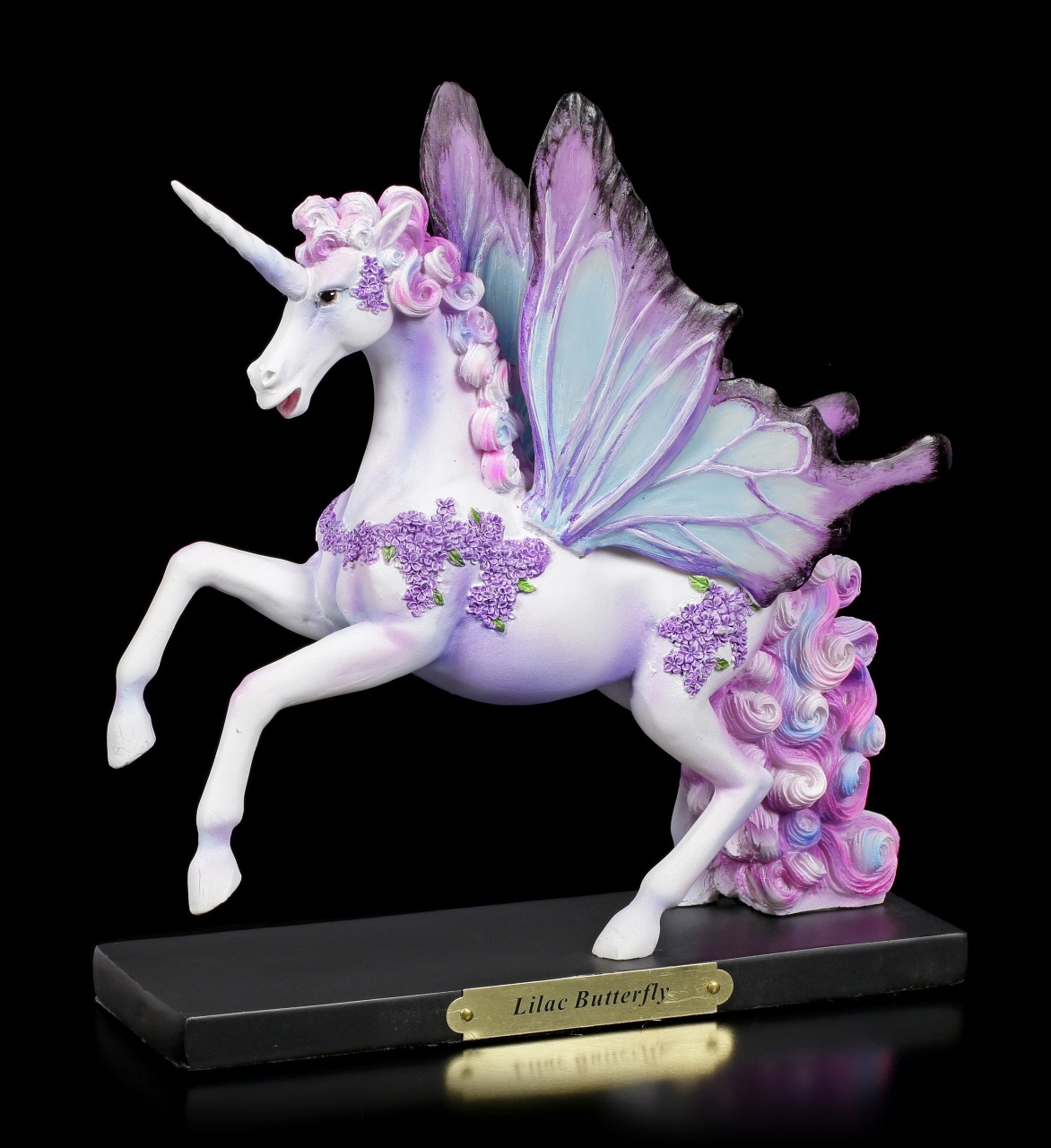Unicorn Figurine - Lilac Butterfly