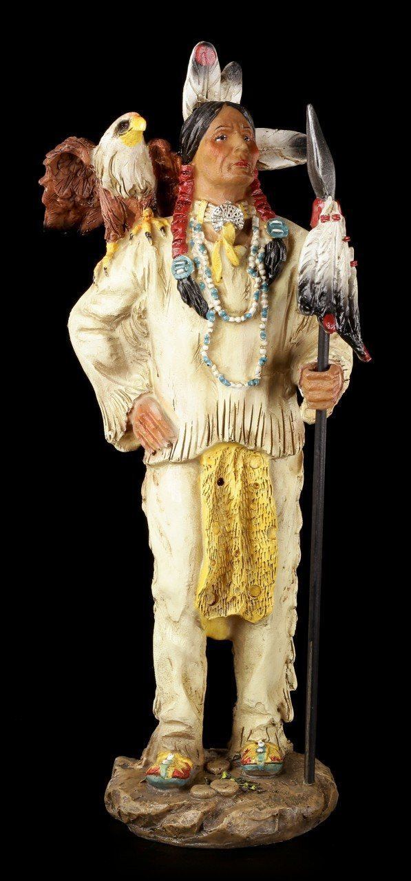 Indianer Figur - Mit Speer und Adler