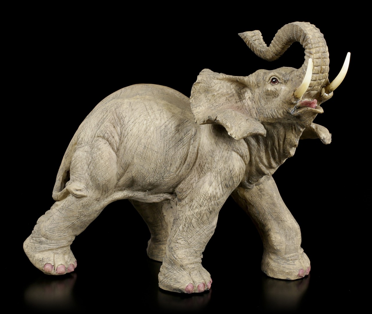 Elephant Figurine - Running with raised Trunk
