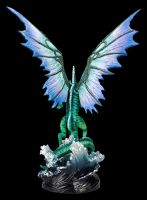 Drachen Figur grün-blau - Wasserdrache