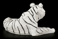 Weiße Tiger Figur - Liegend auf dem Boden