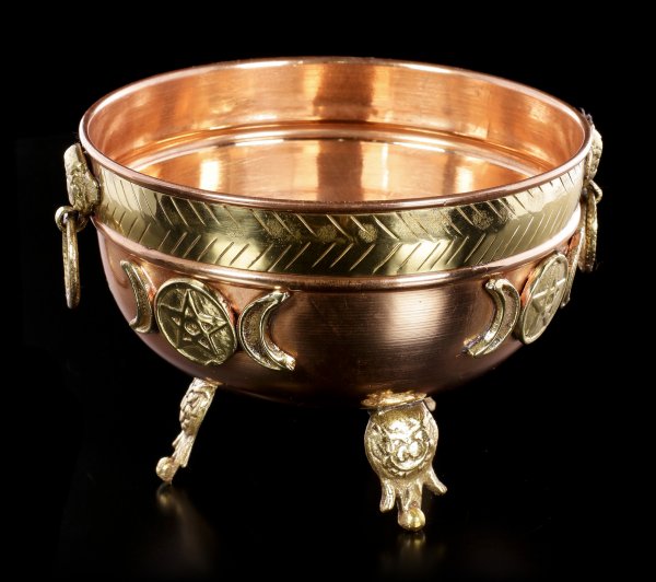 Ritual Copper Bowl - Triple Moon large