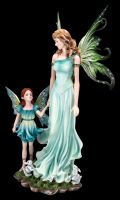 Fairy Figurine Mother with Daughter and Rabbit