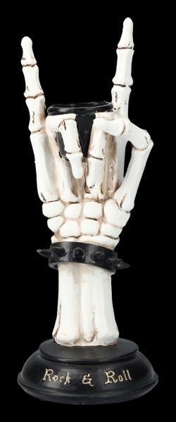 Candle Holder Skeleton Hand - Rock on