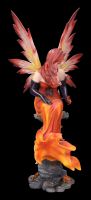 Fairy Figurine - Autumn Fairy Carreen with Dragon orange