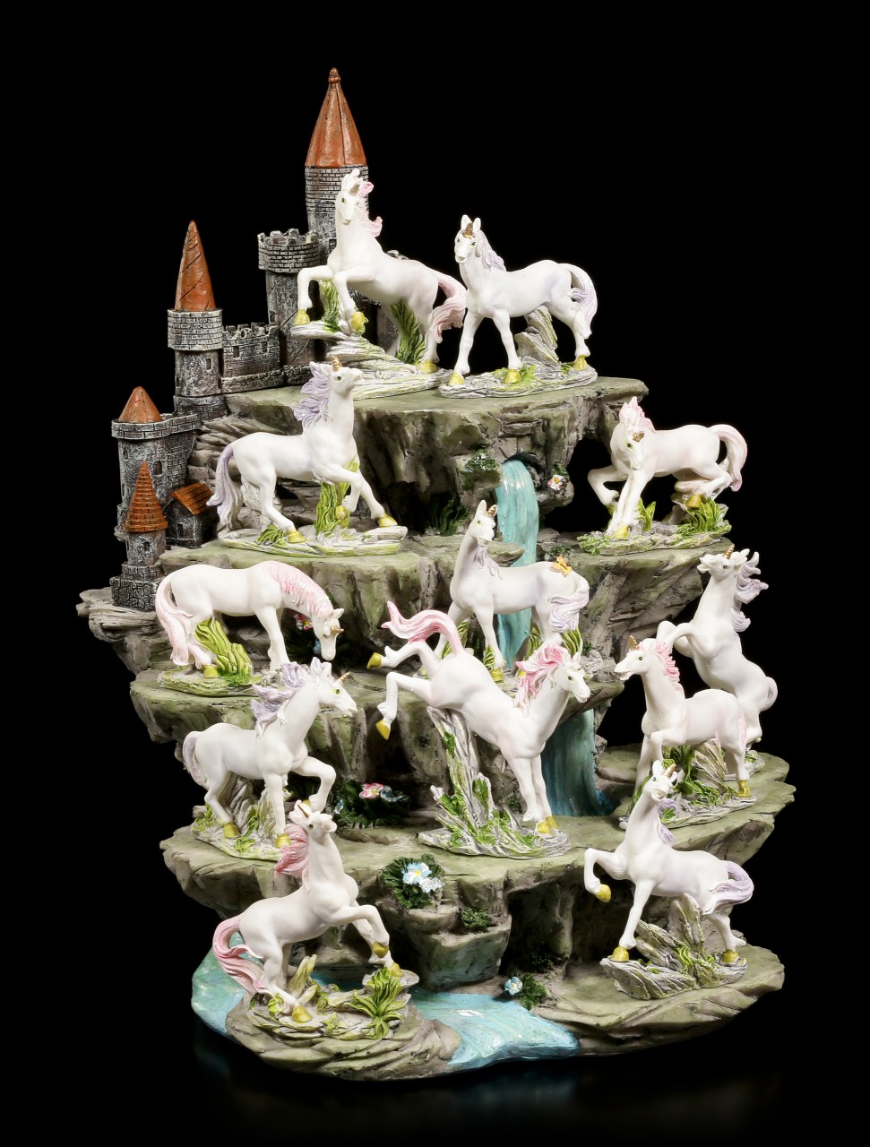Unicorn Figurines with Display - Set of 12