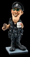 Funny Job Figurine - Police Officer with Donut