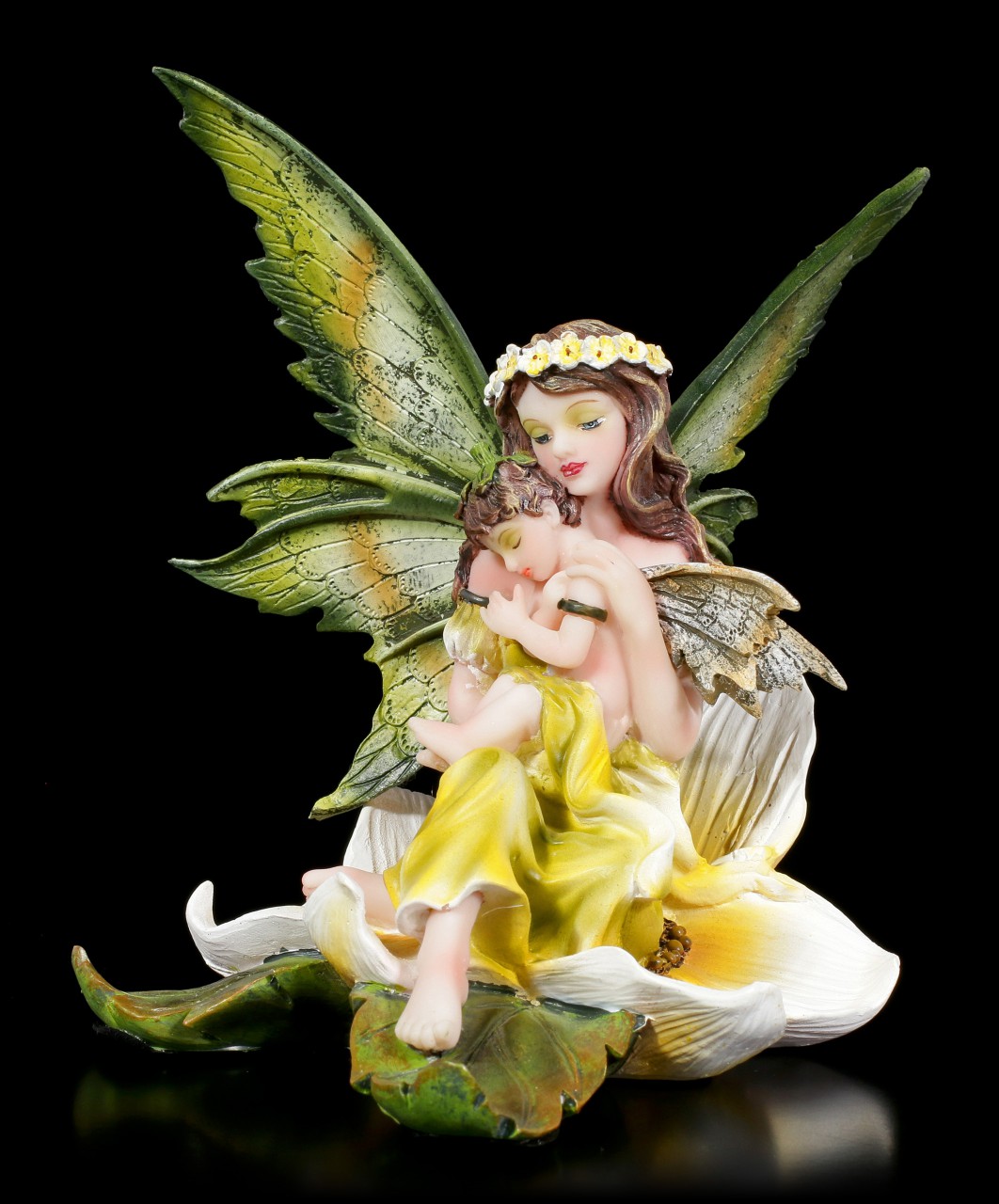 Elfen Figur - Erlcoron mit Kind auf Arm