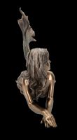 Meerjungfrau Figur - Liegend bronziert groß