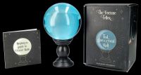 Large turquoise Crystal Ball with Wooden Stand