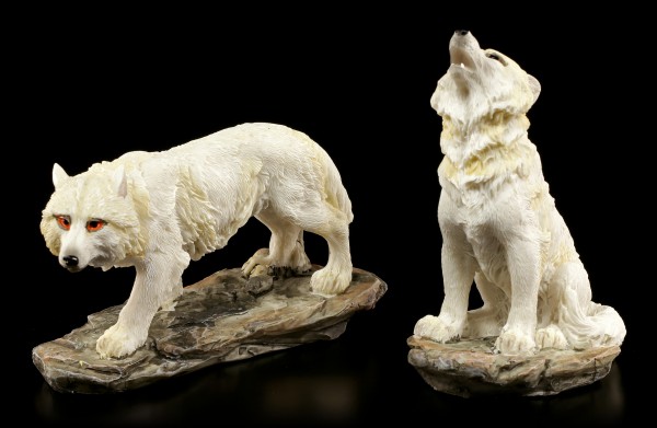 Wolf Figurines Set - On the Hunt - Set of 2