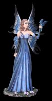 Elfenfigur - Rebecca mit blauem Kleid und Drache