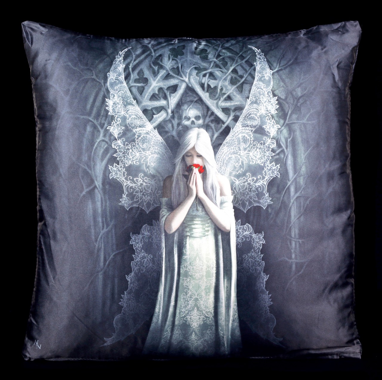 Cushion Gothic Angel - Only Love Remains by Anne Stokes