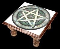 Altar Tisch mit keltischem Pentagramm 30 cm