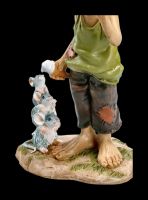 Pixie Goblin Figurine with Mouses - Time for Ice