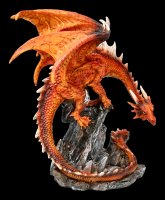 Dragon Figurine - Mikan on Rock