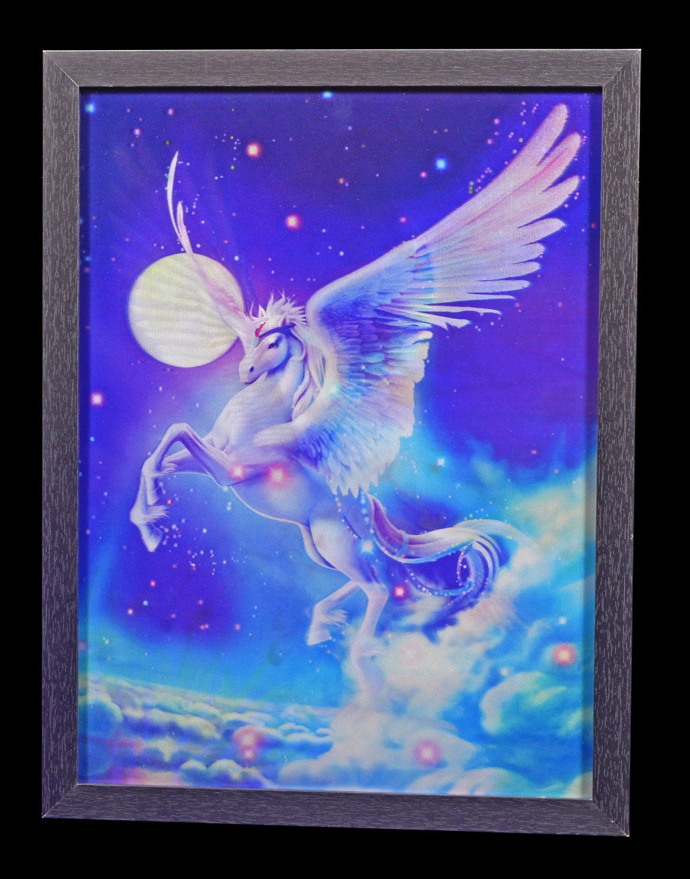 3D-Picture in Frame - Pegasus with 3 Scenes