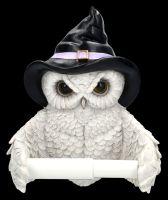 Toilet Paper Holder - Owl with Witch Hat