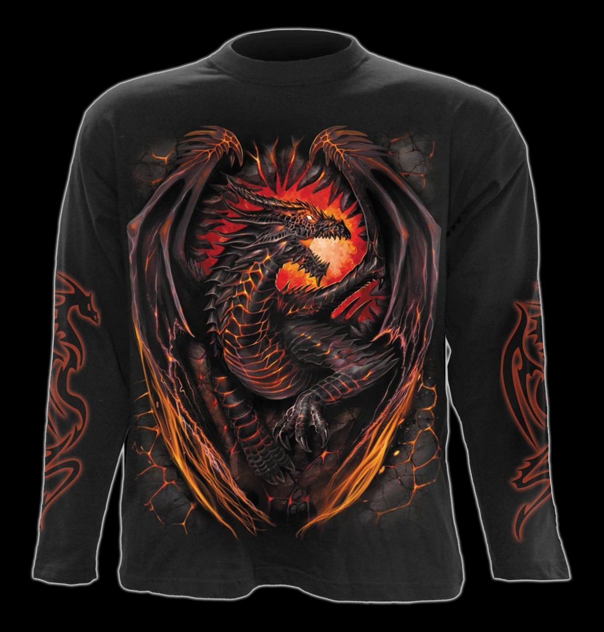 Langarmshirt Drache - Dragon Furnace