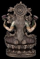 Lakshmi Figur sitzt auf Lotusthron