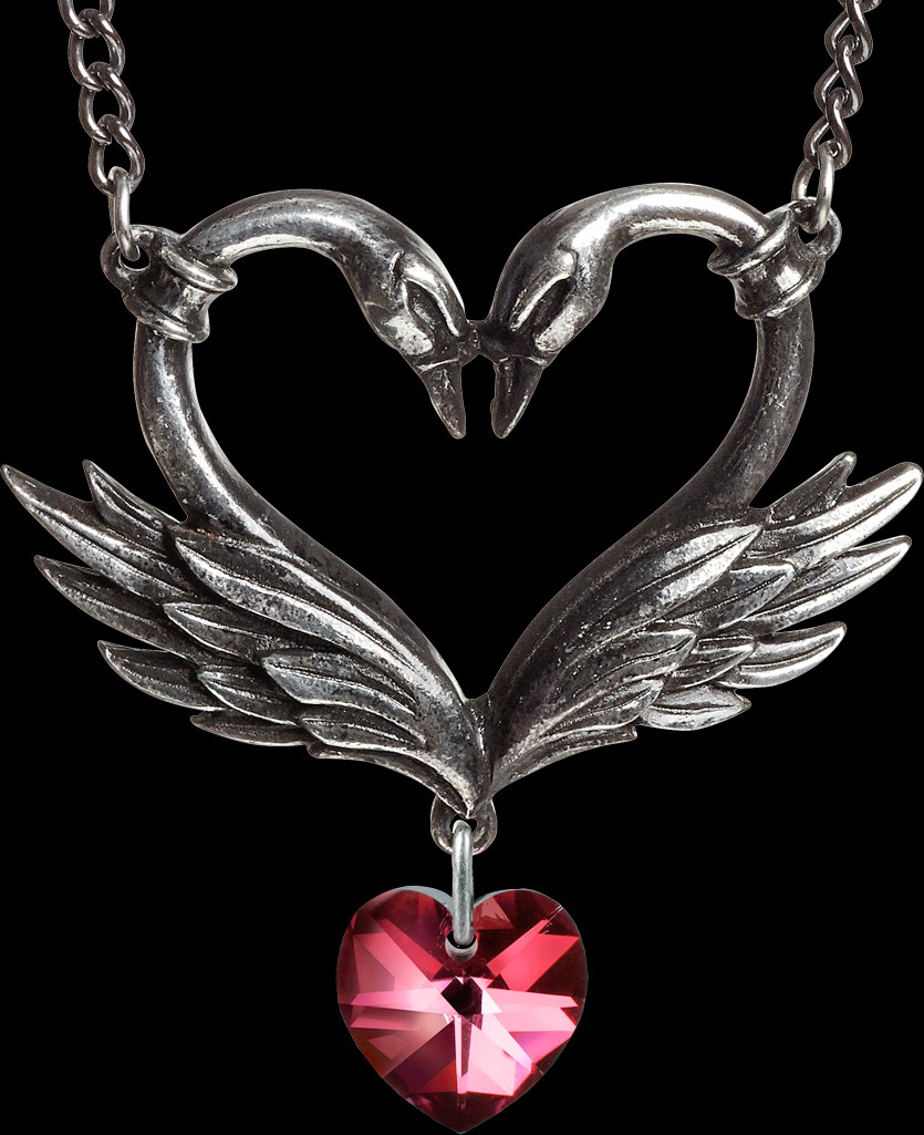 Alchemy Gothic Heart Necklace - The Black Swan Romance