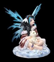 Fairy Figurine - Polara with Wolf Puppy