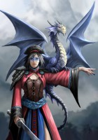Fantasy Greeting Card Dragon - Look To The East