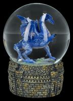 Snow Globe Dragon - Midnight Dragon