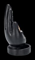 Backflow Incense Burner - Palmistry Hand black