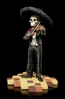 Skeleton Figurine - Mariachi Band Violin