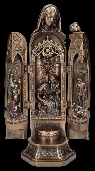 Triptych Winged Altar - Mary Lady of Grace