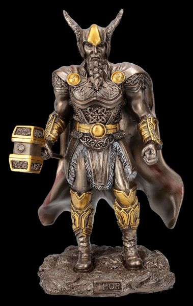 Thor Figur mit Hammer und Flügel-Helm