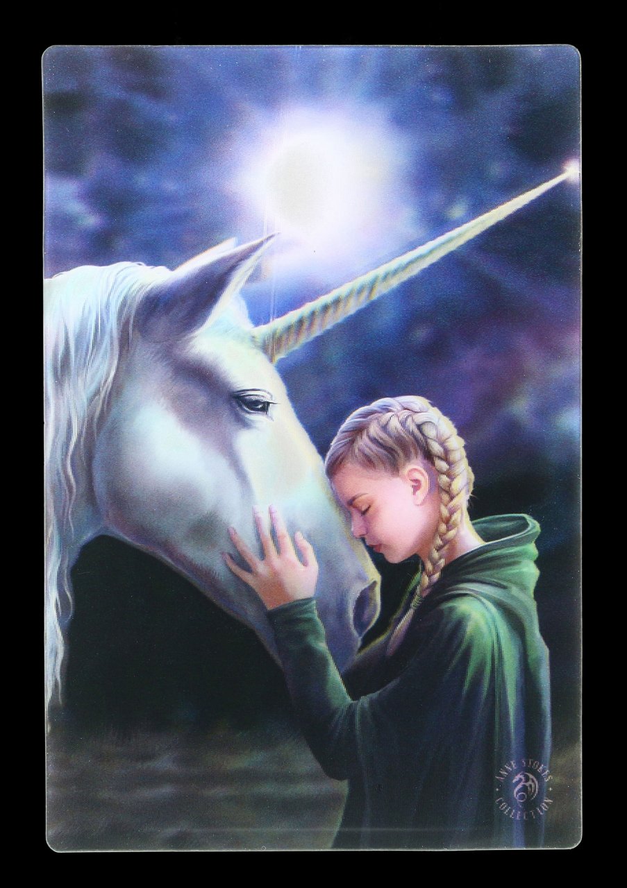 3D Postcard with Unicorn - The Wish