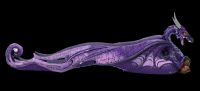 Incense Burner - Purple Dragon with Skulls